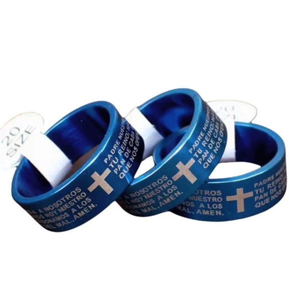 8mm Titanium Steel Prayer Ring Men / Women - Picture 2 of 7